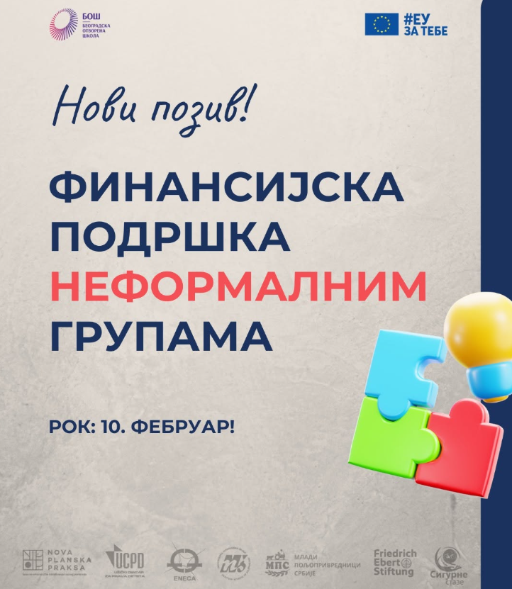 Имате екипу и идеју за свој крај? Отворен конкурс за подршку неформалним групама грађана!